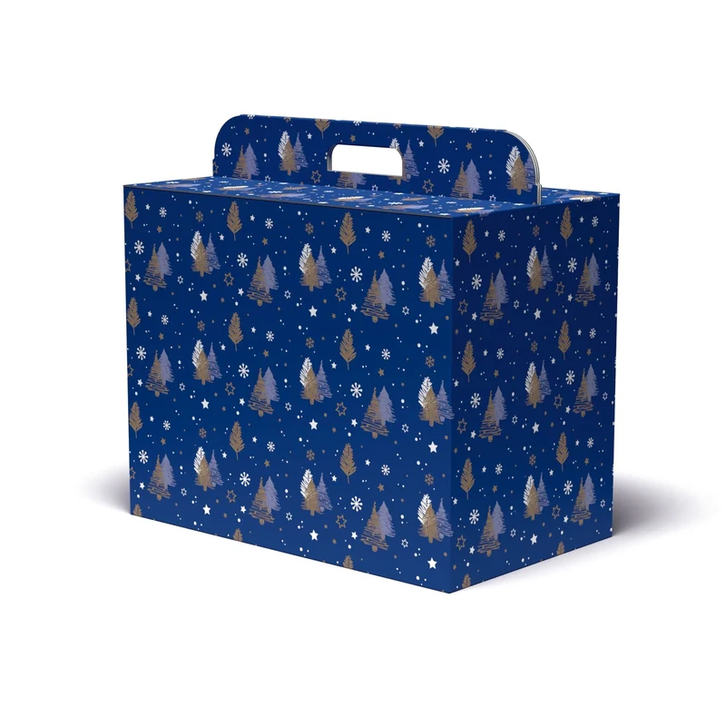 Scatola Natalizia Manigliata Fairy Trees per Regali e Panettone | SOLEPLASTIC
