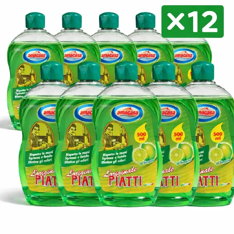Detersivo Piatti al Limone professionale 12pz da 500 ml