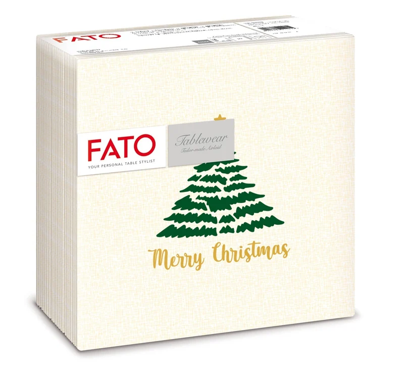 Tovaglioli Airlaid Natalizi 40x40 cm Christmas Tree Verde | SOLEPLASTIC