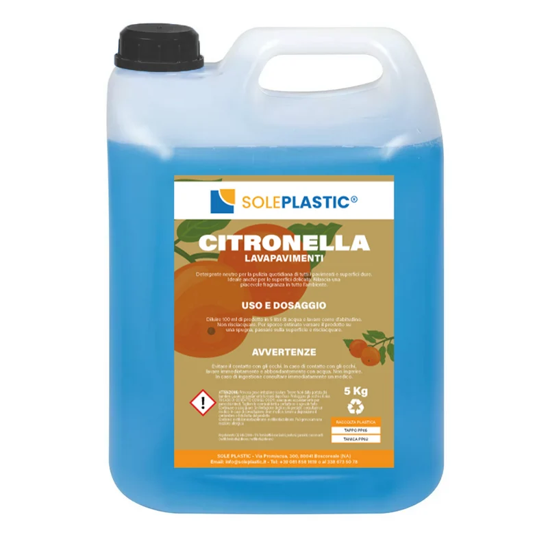 Detergente per pavimenti "CITRONELLA" tanica da 5 Litri.