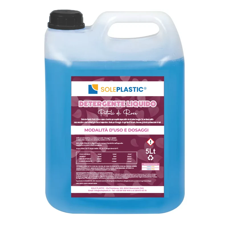 Detergente per bucato liquido "Petali di Rose" - tanica da 5 Litri.