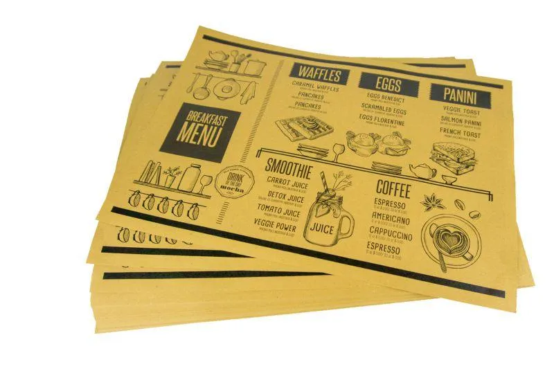 Tovagliette Carta Alimentare