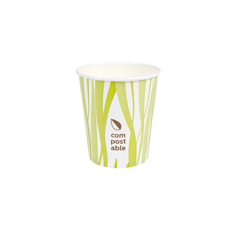 50 pz Bicchiere in cartoncino stampa foglie da € 0,082 Cad + Iva