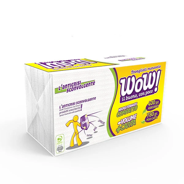 Tovaglioli Monovelo 33x33 Cartone da 10 Pz x 400 Tovaglioli