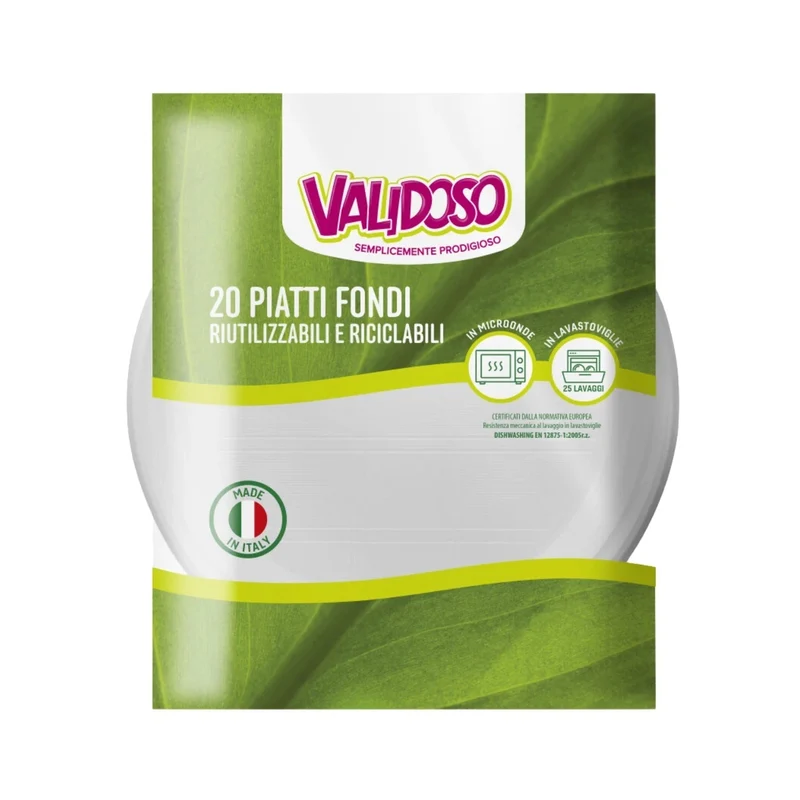 Piatti Riutilizzabili Validoso – 32 Confezioni da 20 Pezzi
