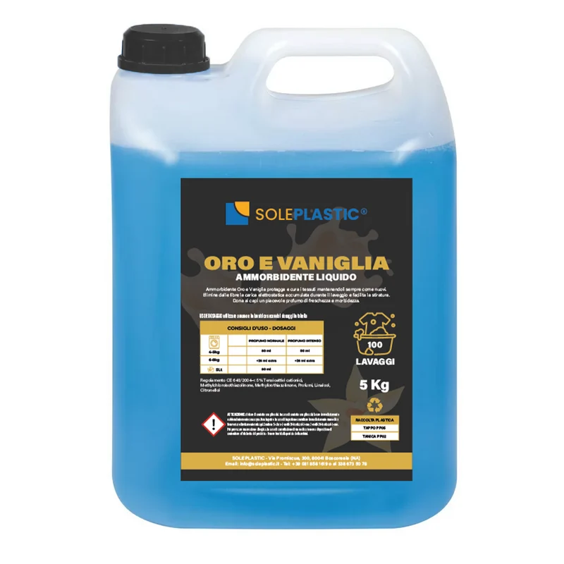 Ammorbidente liquido "Oro & Vaniglia" - tanica da 5 Litri.