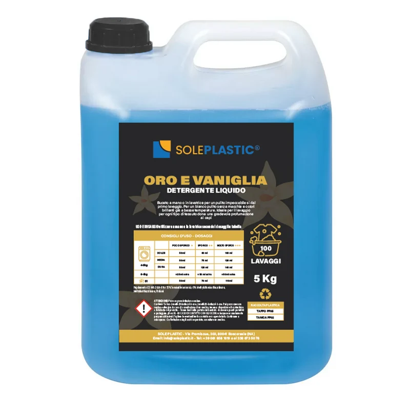 Detergente per bucato liquido "Oro & Vaniglia" - tanica da 5 Litri.