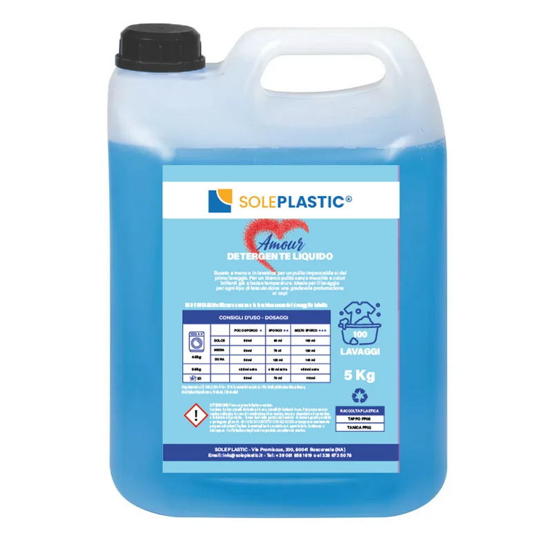 Detergente per bucato liquido "Amour" - tanica da 5 Litri.