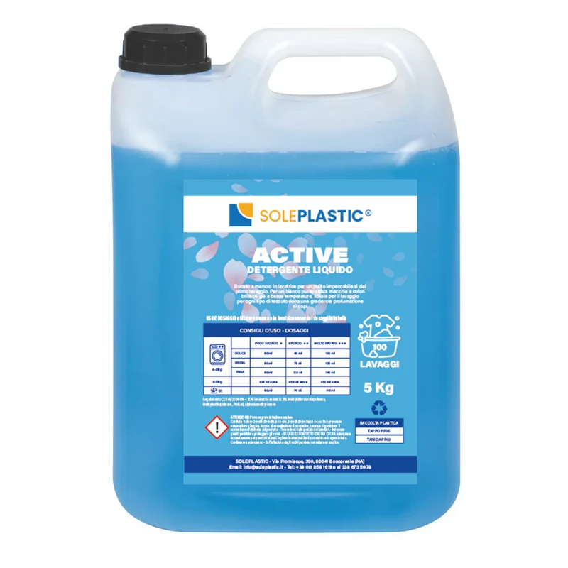 Detergente per bucato liquido "Active" - tanica da 5 Litri.