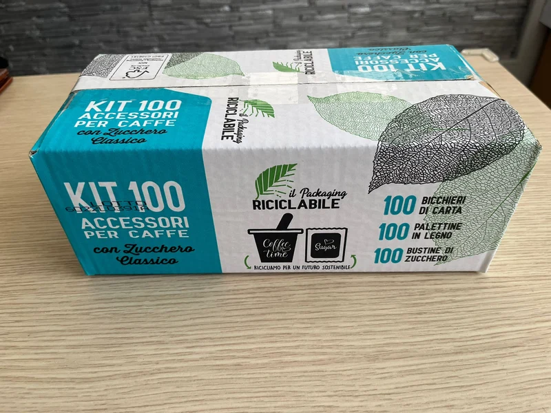 Kit Accessori Caffè Monouso Biodegradabile 300pz Ho.Re.Ca | Soleplastic