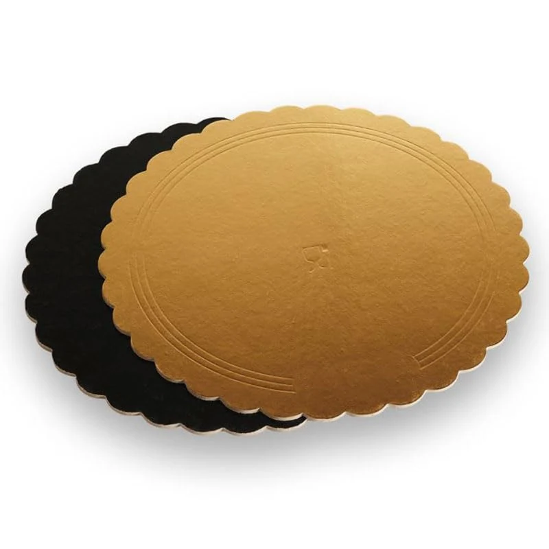 Piatto Ala Cartone Oro Tondo