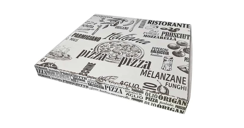 Scatole Porta Pizza Con Chiusura Americana Cm33x33x3,5h