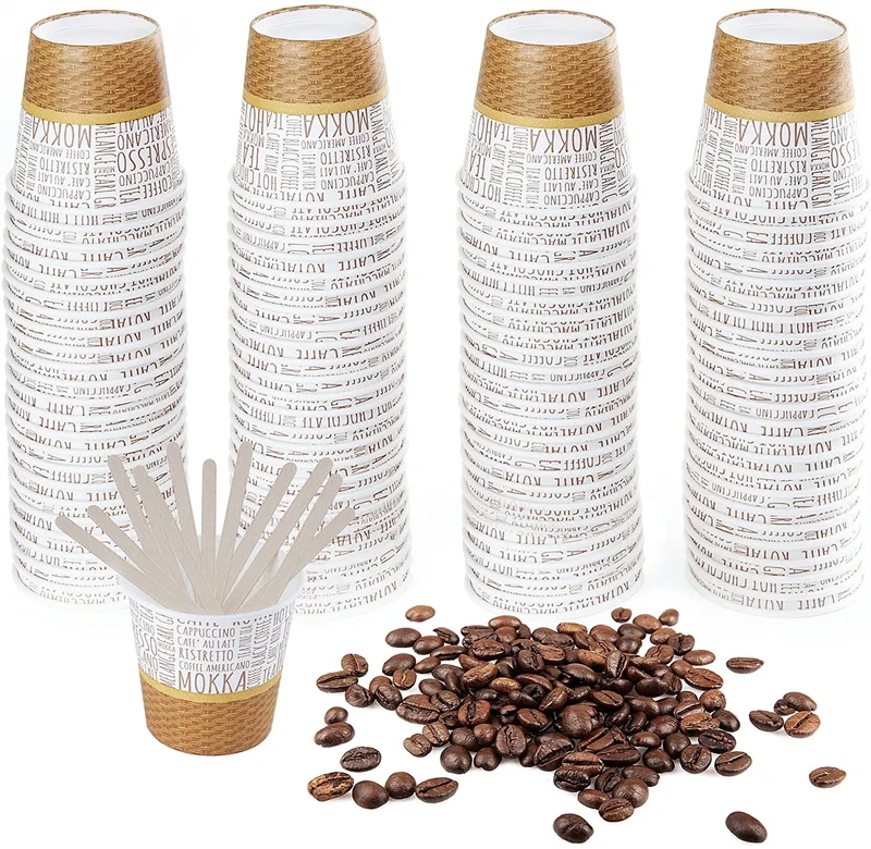 Kit di bicchierini in cartoncino bio da 75ml con palette