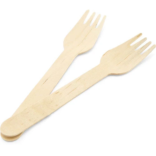Forchette monouso bio in legno di betulla - mis. 16cm