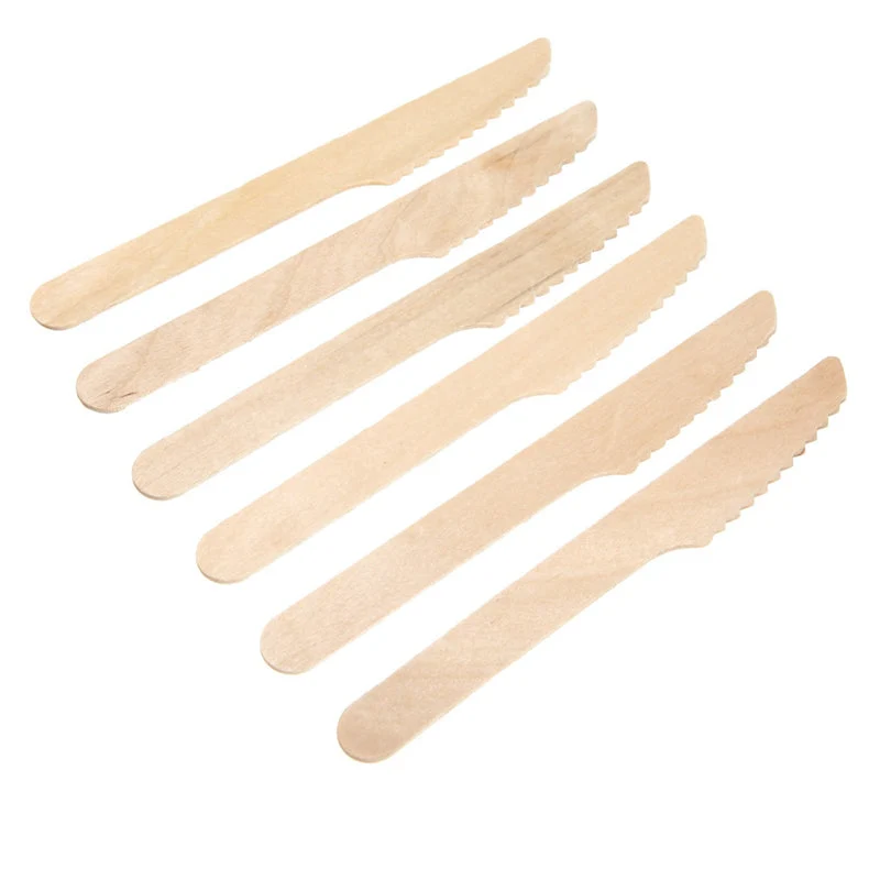 Coltelli monouso in legno di betulla -misura 16cm