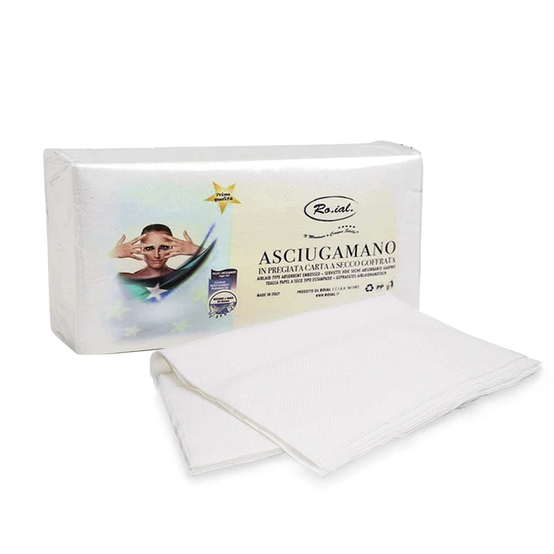 Asciugamani monouso in carta a secco da 35x67 cm