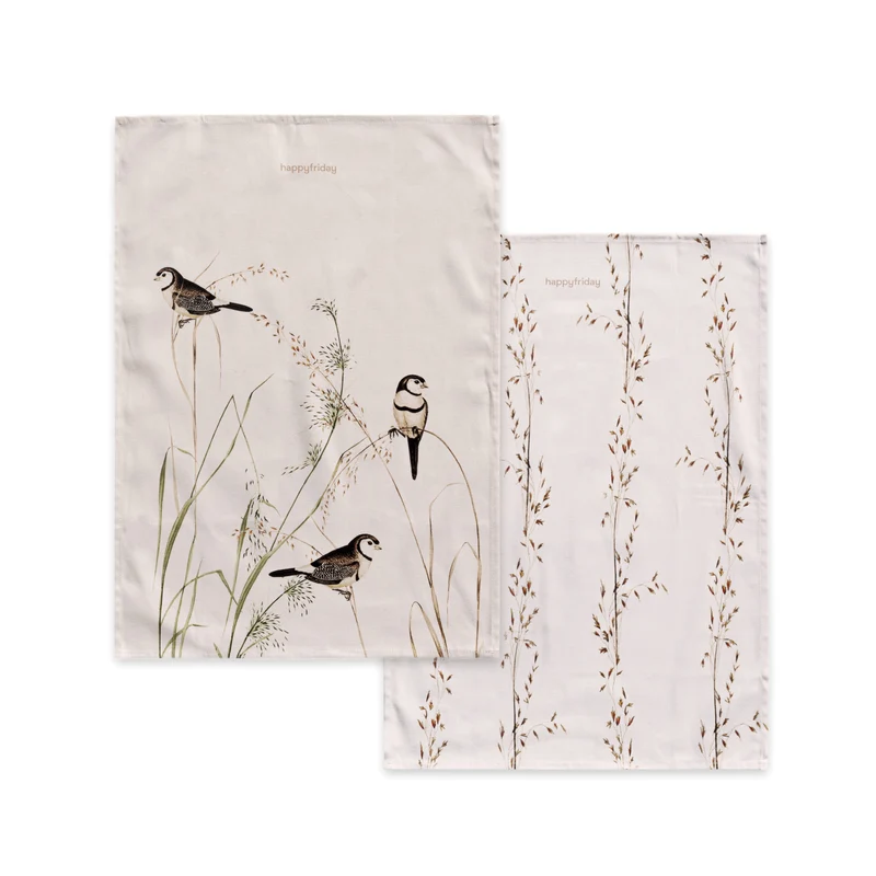Happy birds Paño de cocina 2 ud 70x50 cm