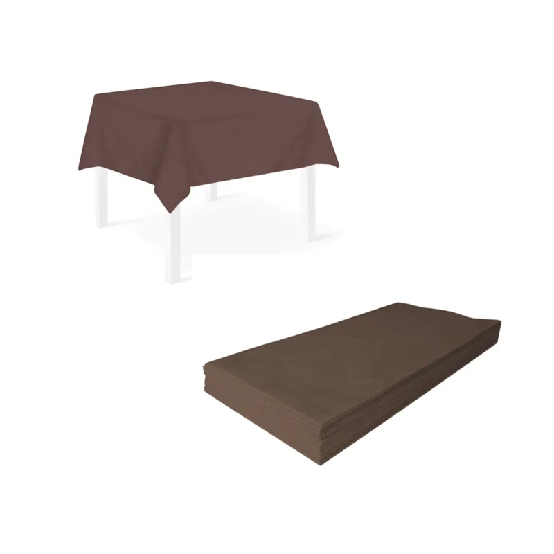 25 Pz Tovaglia 100x100 Marrone Monouso € 9,85 + Iva
