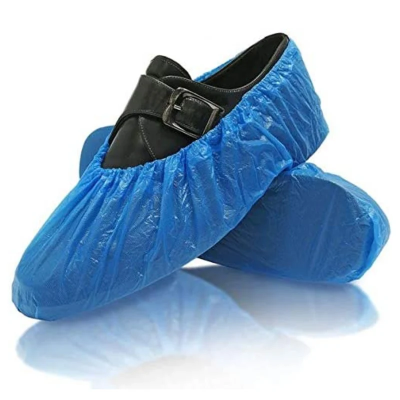 100pz Copriscarpe monouso blu in Cpe Resistente