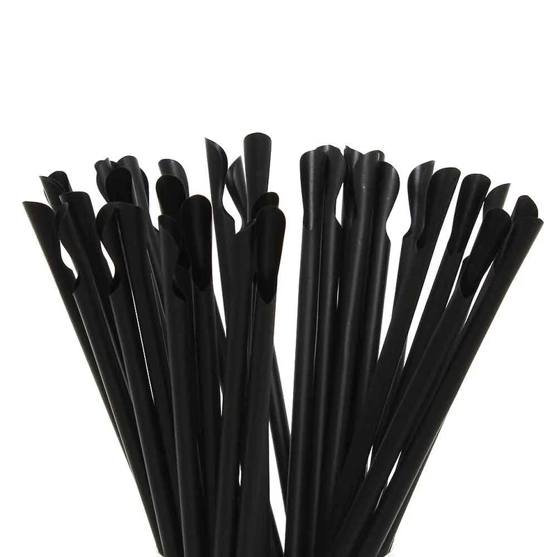 Cannucce a Cucchiaio Nere in PLA Compostabili 20cm – 250/1000/6000 pz