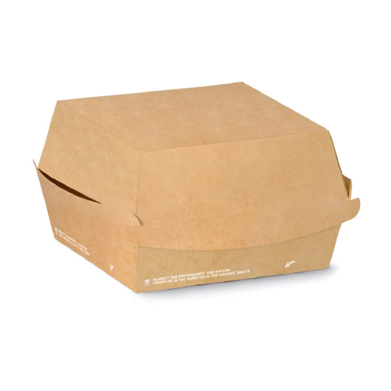 Porta hamburger panino avana biodegradabile pla 120X120X110mm