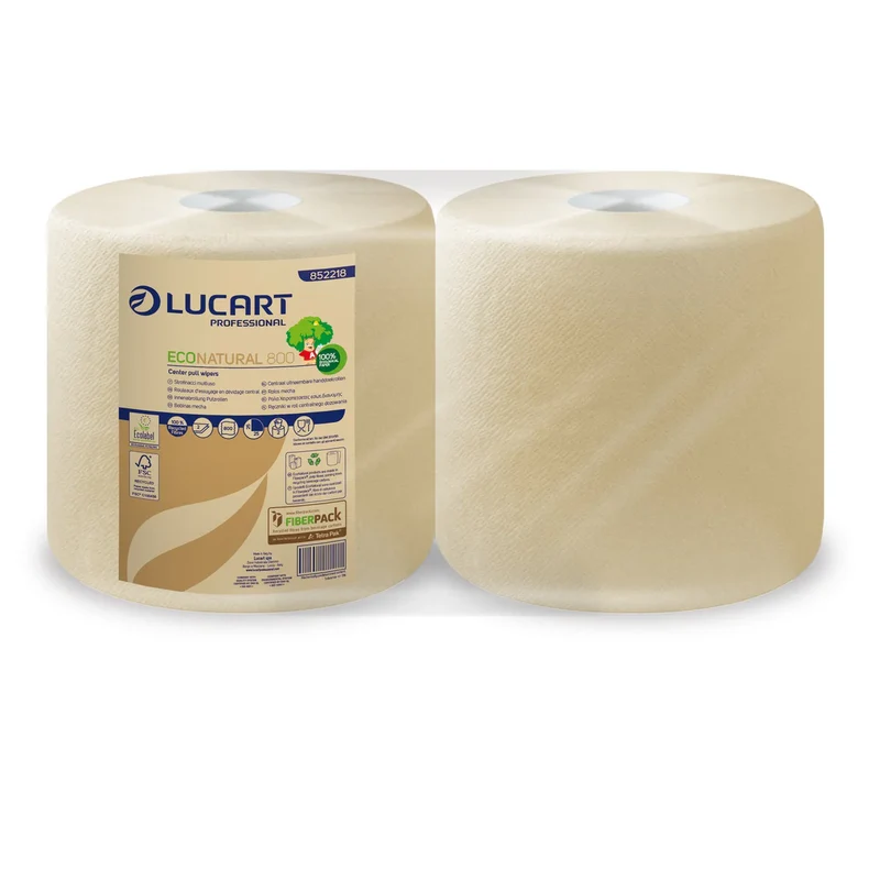 Bobine avana 2 veli 100% fibre riciclate Lucart - 2 rotoloni 852218