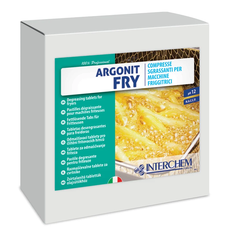 Argonit Fry Interchem – Sgrassante in Compresse per Macchine Friggitrici – 500 gr