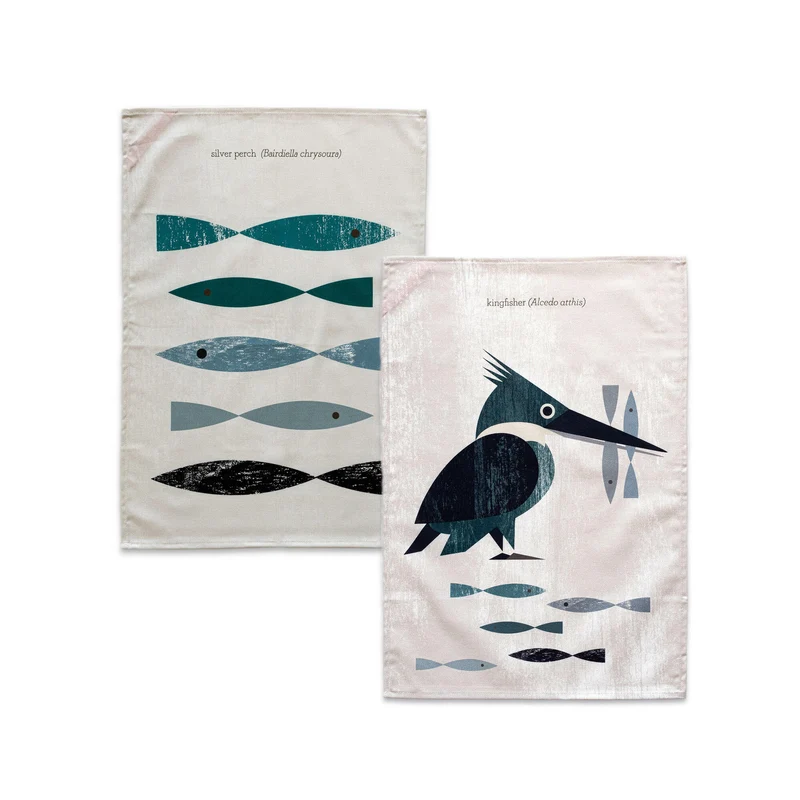 Kingfisher Paño de cocina 2 ud 70x50 cm