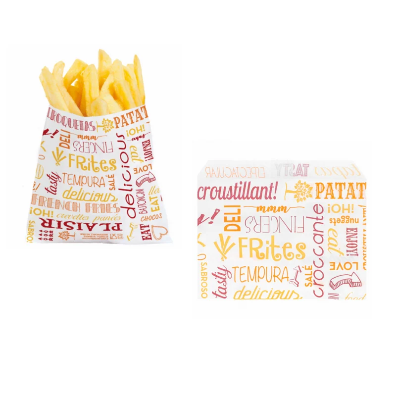 1000 pz Sacchetti di carta per patatine fritte € 0,014 Cad + Iva