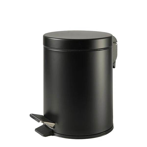 PERFETTO - 0446C - Pattumiera Premium - con pedale e vaschetta - 5 L - nero satinato - Perfetto - 99968 - Conf. da 1 Pz.