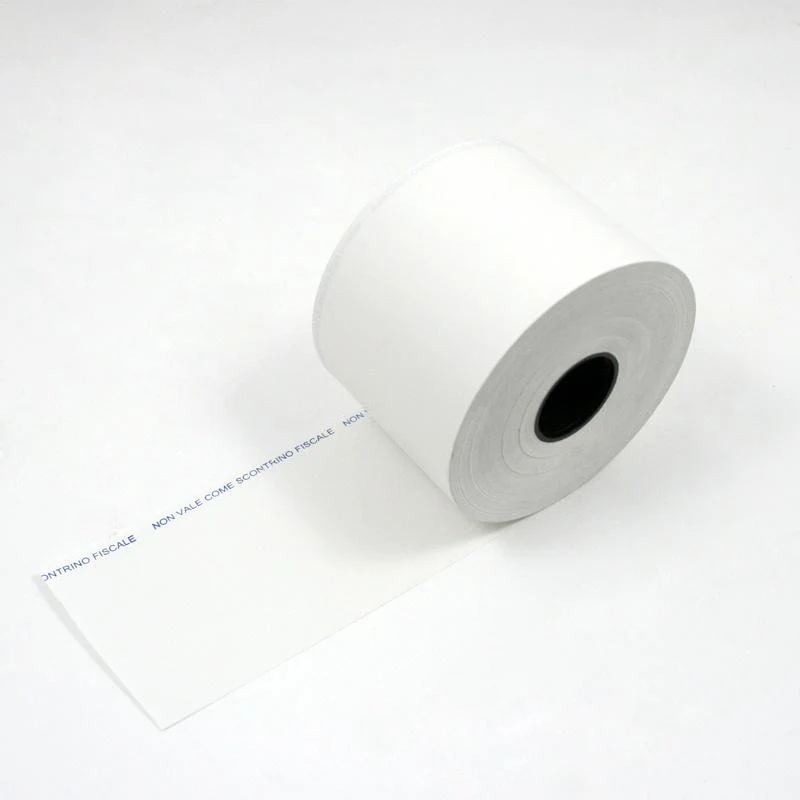 Rotolo bilancia in carta termica adesiva mis. 57mmx40mt foro 25mm.