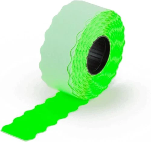Rotoli Etichette per Prezzatrice dal Colore Verde Fluo da 26x12 mm.
