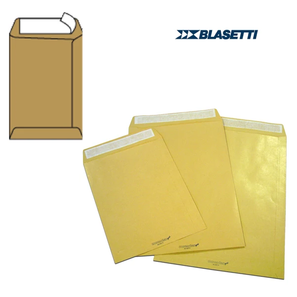 BLASETTI - 830 - Busta a sacco Monodex - strip adesivo - 19 x 26 cm - 80 gr - avana - Blasetti - conf. 500 pezzi - 47473 - Conf. da 1 Pz.
