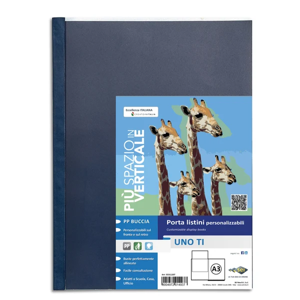 SEI ROTA - 55313607 - Portalistini personalizzabile Uno TI - 30x42 cm (libro) - 36 buste - blu - Sei Rota - 40230 - Conf. da 1 Pz.