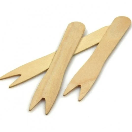 Box Forchettine di legno a 2 punte da 8,5cm monouso bio