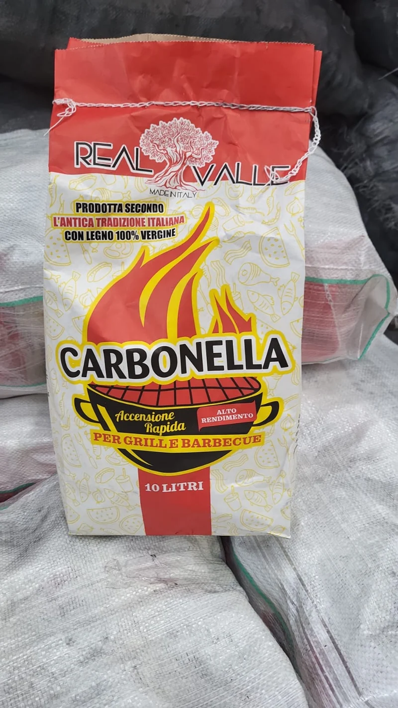Sacco carbonella vegetale in legno 10lt - 1,5kg Netti