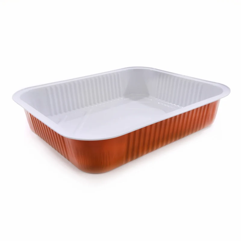 Vaschetta alluminio laccate terracotta 1porz.