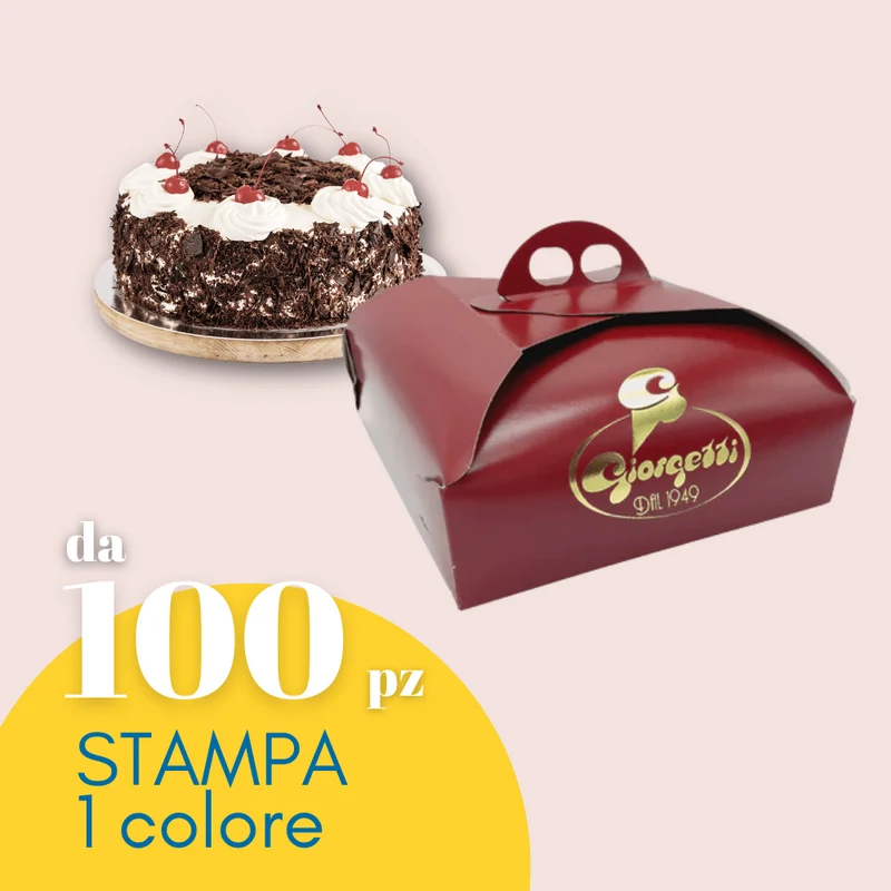 Scatole Porta Torte Bordeaux Personalizzate