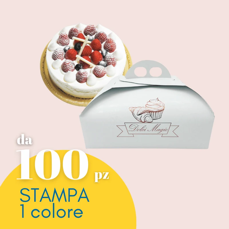 Scatole Porta Torte Bianca Personalizzate