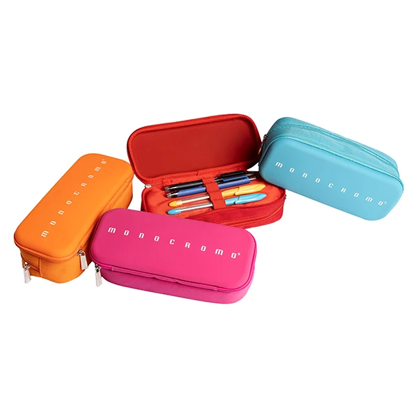 PIGNA - 023310400 - Astuccio 2 zip Monocromo - 21 x 5 x 9 cm - silicone-poliestere - colori assortiti - Pigna - 102474 - Conf. da 12 Pz.
