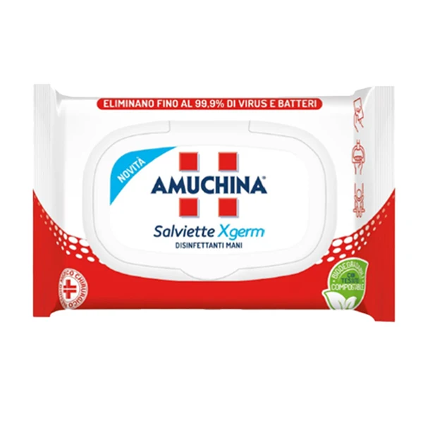 Amuchina Professional - 419841 - Salvietta disinfettante mani Xgerm - Amuchina - busta 20 pezzi - 102113 - Conf. da 1 Pz.