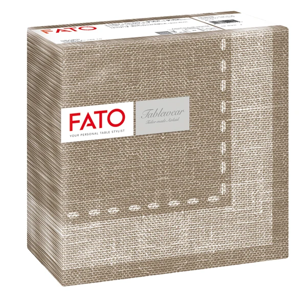 FATO - 88403800 - Tovagliolo linea AirLaid - carta - 40 x 40 cm - cachemire-caffè - Fato - conf. 50 pezzi - 100068 - Conf. da 1 Pz.