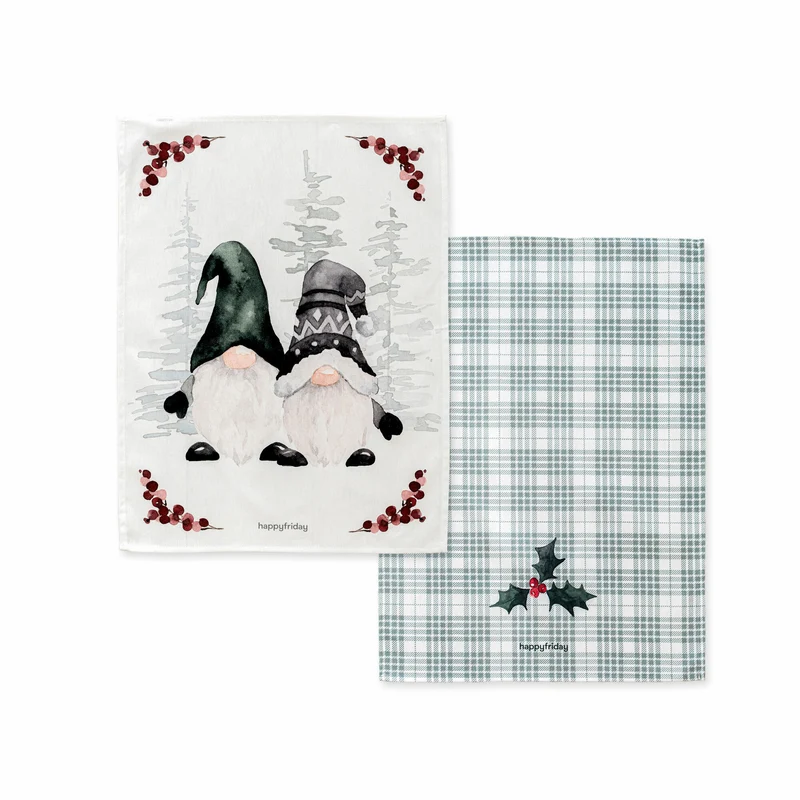 Gnomes Paño de cocina 2 ud 70x50 cm