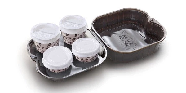 Vassoio portacaffé "Coffee way" 200cc. 4 Posti