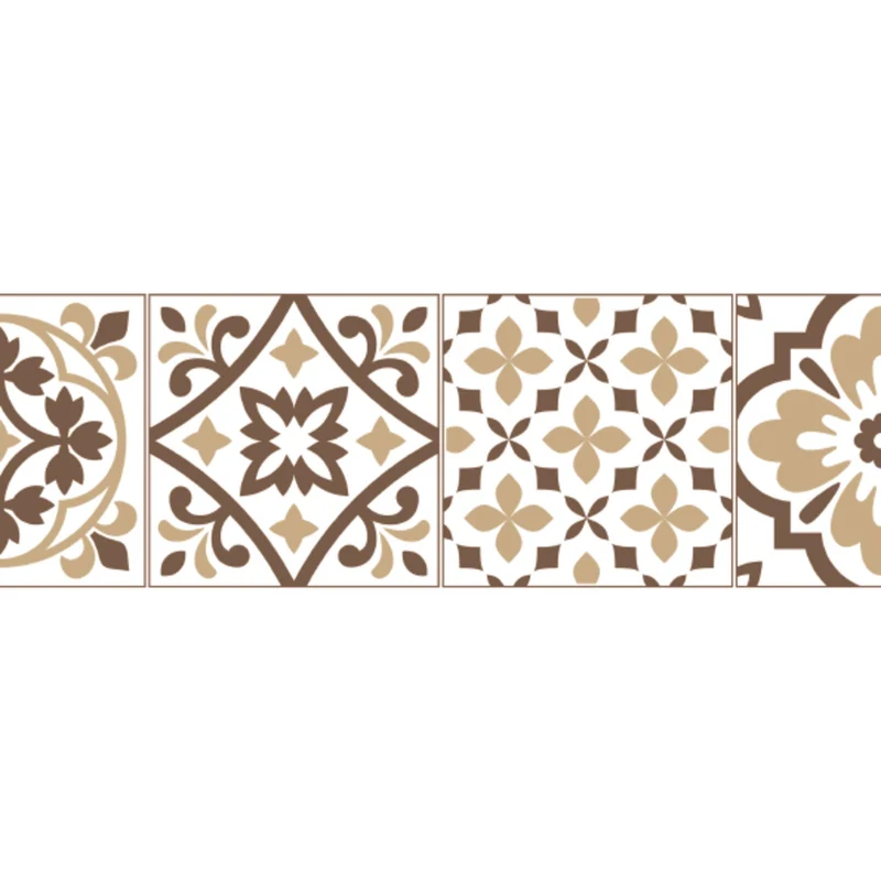Tovaglioli in Airlaid linea easy fantasia "Azulejos Marrone" misura 40x40cm