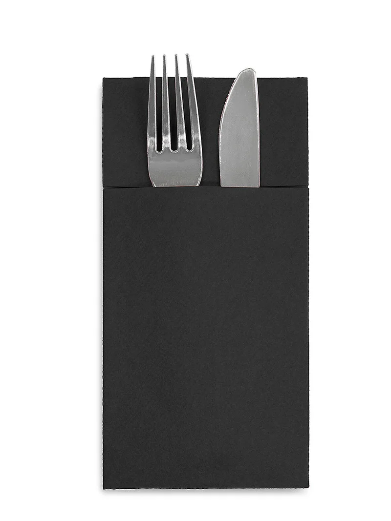 Tovaglioli portaposate con Tasca 40x32cm "nero"