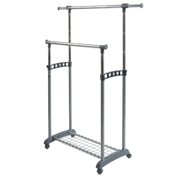 PERFETTO - 0511A - Appendiabiti su ruote Gastone - 2 barre - Perfetto - 100554 - Conf. da 1 Pz.