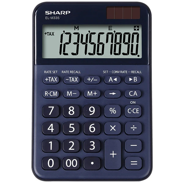 SHARP - ELM335 BBL - Sharp - Calcolatrice da tavolo EL M335 - 10 cifre - Blu - ELM335 BBL - SHAELM335BBL - Conf. da 1 Pz.