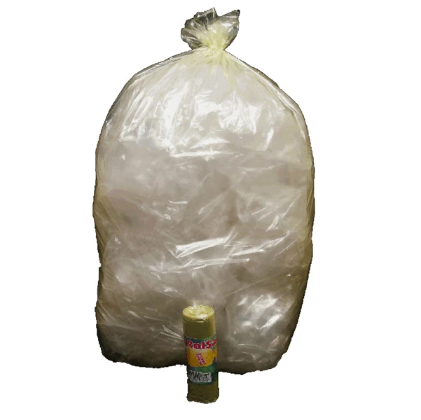Rolsac - 10467 - Sacchi - 70 x 110 cm - 110 L - 22 micron - MDPE-HDPE - giallo trasparente - Rolsac - conf. 10 pezzi - 89611 - Conf. da 1 Pz.