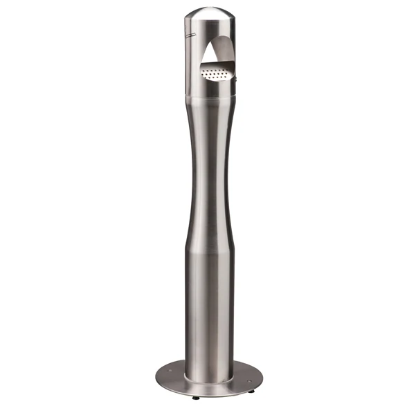 Medial - 108007 - Posacenere da terra - a colonna - diametro 13 cm - H 108 cm - base 29 cm - inox silver - Medial - 77979 - Conf. da 1 Pz.